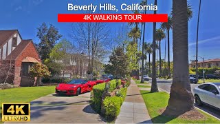 Beverly Hills Los Angeles Walk Around  4K Walking Tour Mega Mansions [upl. by Wrdna]