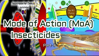 Insecticides Mode of action MoA Part2  Entomology class English [upl. by Mickelson478]