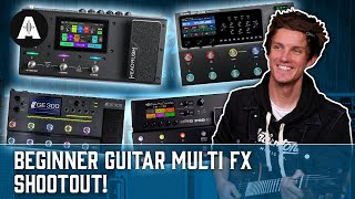 Beginner Guitar Multi FX Shootout  Boss GT1 Line 6 Pod Go HeadRush MX5 amp More [upl. by Nysila]