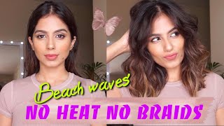 NO HEATNO BRAIDS MESSY BEACH WAVES IN 2 MINS [upl. by Alexei]