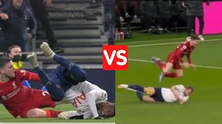 Robertson Red card on Emerson Royal Vs Harry Kane yellow card tackle slide on Andy Robertson [upl. by Reg287]