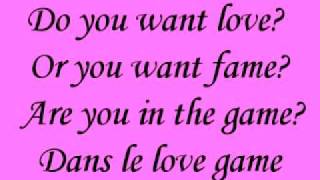 Love Game Lady GaGa Lyrics [upl. by Odelinda372]