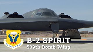 B2 Spirit Stealth Bomber Taxi and Takeoff [upl. by Mick]