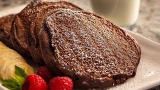 Homemade Chocolate Pancakes Recipe How to Make Chocolate Pancakes [upl. by Yttel835]