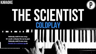 Coldplay  The Scientist Karaoke Slower Acoustic Piano Instrumental Cover Walking Lyrics [upl. by Sidnal]