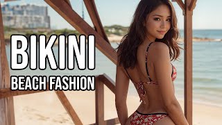 Ultimate Beachwear Revealed Sizzling Bikini Styles at Coastal Paradise💗 4K Lookbook  AI Art 2410 [upl. by Cutlor]