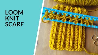 Loom Knit Figure 8 Mix Scarf  Double Loom Knitting  Magic Knot [upl. by Miquela251]