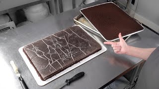 How to Remove Sheet Cake from Pan  Cake Decorating For Beginners [upl. by Enitsed]