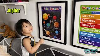 2yearold Baby Dreykov reciting the Solar System and the Days of the Week [upl. by Neau]