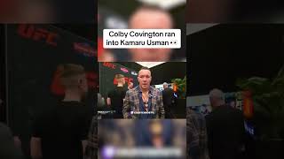 Colby Covington ran into Kamaru Usman 👀 [upl. by Akirdna]