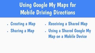 Driving Directions Using Google My Maps [upl. by Enialahs]