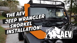 AEV Snorkel Installation  Jeep Wrangler JK [upl. by Stultz207]