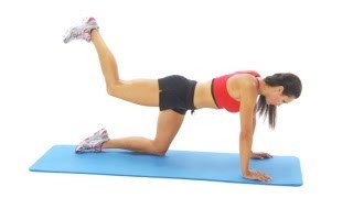 Hip exercise  extension on all fours [upl. by Aloivaf]