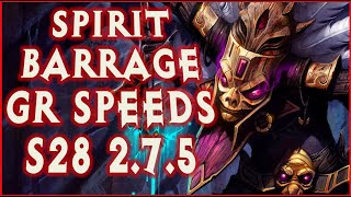 S28 WD GR Speeds Spirit Barrage Mundunugus Regalia 275 Diablo 3 [upl. by Ianaj]