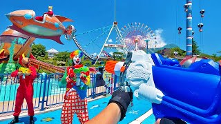 Nerf War  Amusement Park Battle 10 Nerf First Person Shooter [upl. by Antonietta444]