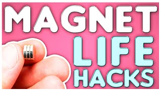 🧲 Amazing MAGNET Life Hacks  6 Useful DIY Neodymium Magnets tricks [upl. by Lyrpa]