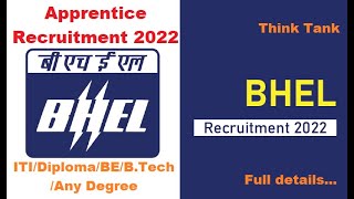 How To Apply BHEL Trichy Apprentice Trainee 2022 Online Form Tamil  Think Tank  Full Details [upl. by Aicelf]