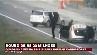 Carroforte é roubado e explodido em rodovia de SP [upl. by Eima]