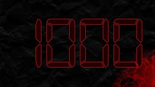 Countdown from 1000 to 0 in RED [upl. by Anaeda]