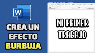 Cómo hacer un Título EFECTO BURBUJA en Word [upl. by Ellehcer430]