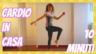 1Ginnastica Dolce Brucia grassi  Cardio in casa in 10 minuti  Silva Iotti Yoga amp Gym [upl. by Enajiram]