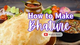 Chole Bhature Making Process  A Complete Guideline [upl. by Ame]