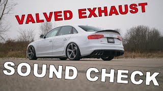 ECS Tuning  Audi B8 S4 Valved Exhaust System [upl. by Maghutte161]