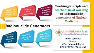 Principle and Working Mechanism of Radionuclide generators used in Nuclear Medicine [upl. by Earlie]