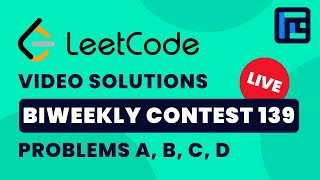 LIVE Leetcode Biweekly Contest 139  Video Solutions  A to D  by Raghav Goel  TLE Eliminators [upl. by Emanuela]