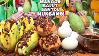 MANGO BALUT SANTOL MUKBANG with SPECIAL SPICY BAGOONG MUKBANG PHILIPPINES [upl. by Llertac]