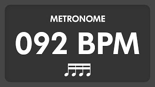 92 BPM  Metronome  16th Notes [upl. by Dihahs]