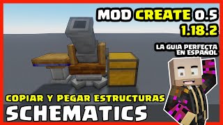 Schematics  Copia y Pega Estructuras  Mod Create 1182 Tutorial Español  Minecraft Create 05 [upl. by Neslund]