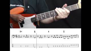 The Pixies  Here Comes Your Man Bass cover with tabs in video [upl. by Ahsiekal117]