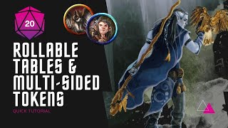 Roll20  How to create Rollable Tables amp MultiSided Tokens [upl. by Bornstein]