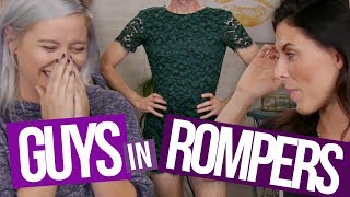 Guys Try On Girl Rompers Beauty Break [upl. by Corty]