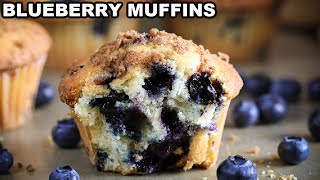 Easy Blueberry Muffins Recipe [upl. by Anivle503]