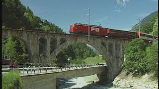 Swiss Railway Journeys  Glacier Express  Part 1  ZermattBrigDisentis [upl. by Narayan678]