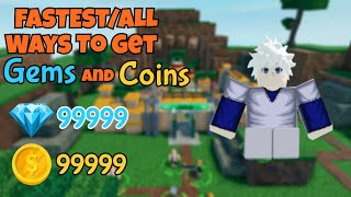 FASTESTALL Ways To Get Gems And Coins In All Star Tower Defense [upl. by Miarzim858]