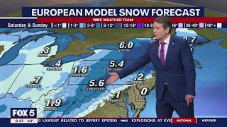 Snow forecast Here’s what DC Maryland amp Virginia can expect from this weekend’s winter storm [upl. by Faria]