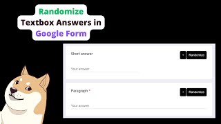 Randomize Textbox Answers in Google Form Chapter 5 [upl. by Aliza]