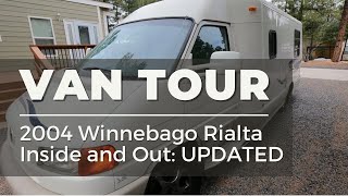 VAN TOUR Full Tour of my Upgraded 2004 Winnebago Rialta 22HD [upl. by Lennad735]