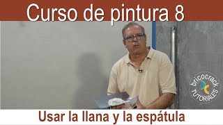 Curso de pintura 8 aprender a usar la llana y la espátula para alisar paredes Bricocrack [upl. by Idmann928]