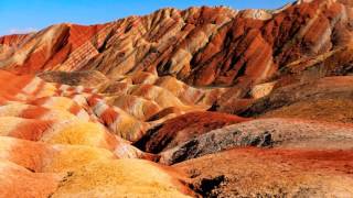 Rainbow Mountain Gansu Zhangye Danxia landform [upl. by Swarts]