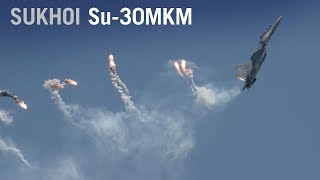 Sukhoi Su30MKM Dances in the Sky over Singapore with Thrust Vectoring Maneuvers – AINtv [upl. by Sucramaj]