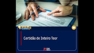 CERTIDÃO DE INTEIRO TEOR [upl. by Laureen]