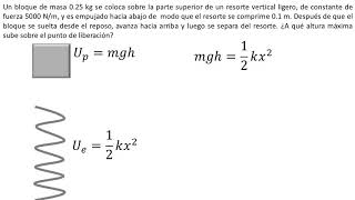 Física  Energía potencial elástica  Ejemplo 1 [upl. by Lizette]