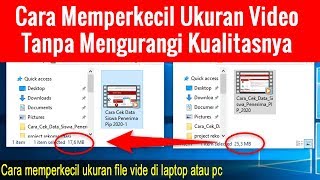 Cara Memperkecil Ukuran File Video di Laptop PC Tanpa Mengurangi Kualitas Video [upl. by Westney53]