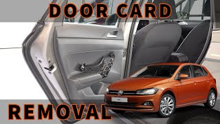 How to remove the door panel VW POLO 2018 2019 [upl. by Ralf648]