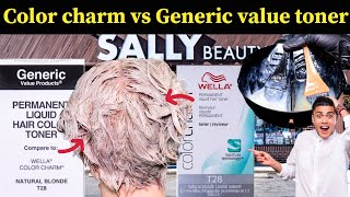 Wella color charm toner vs Generic value toner T28 [upl. by Aicilak310]