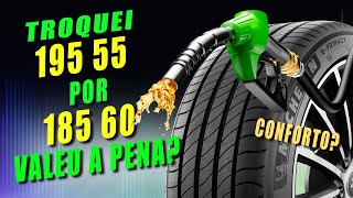 Trocar de Pneu 19555 R15 para 18560 R15 Vale a Pena [upl. by Itsud]